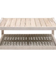 LOOMLAN Outdoor - Wrap Outdoor Square Coffee Table Teak With Storage Shelf - Outdoor Coffee Tables