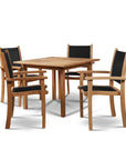 Pearl Stacking Teak Outdoor Dining Armchair 4PC -- view 3