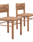 Iska Natural Wood Armless Dining Chair (Set of 2)