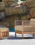Soleil Teak Patio Lounge Set with Sunbrella Cushion 2PC -- view 41