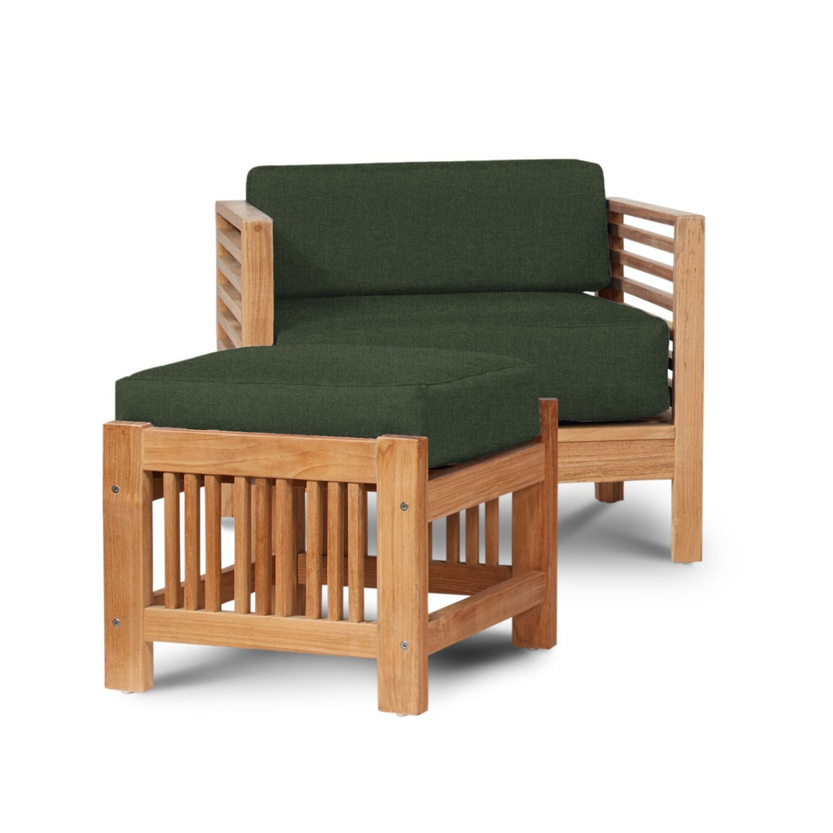 Summer Teak Outdoor Ottoman Sunbrella Cushions -- view 11