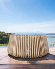 Alder Teak Round Coffee Table Indoor or Outdoor -- view 4