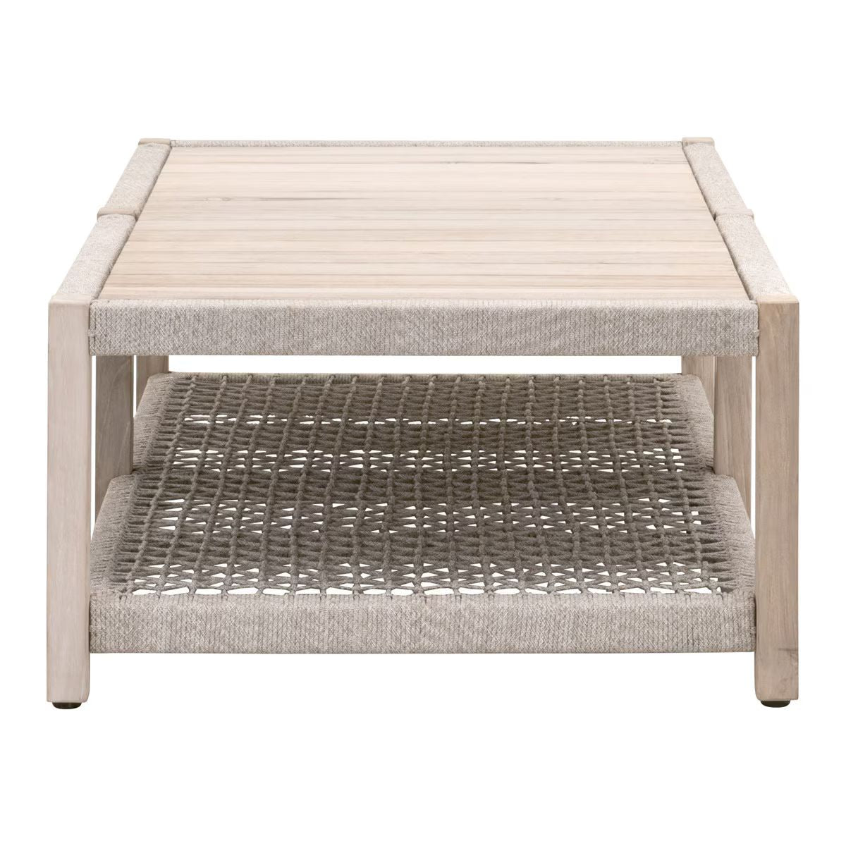 Wrap Wooden Rectangular Outdoor Coffee Table - view 6