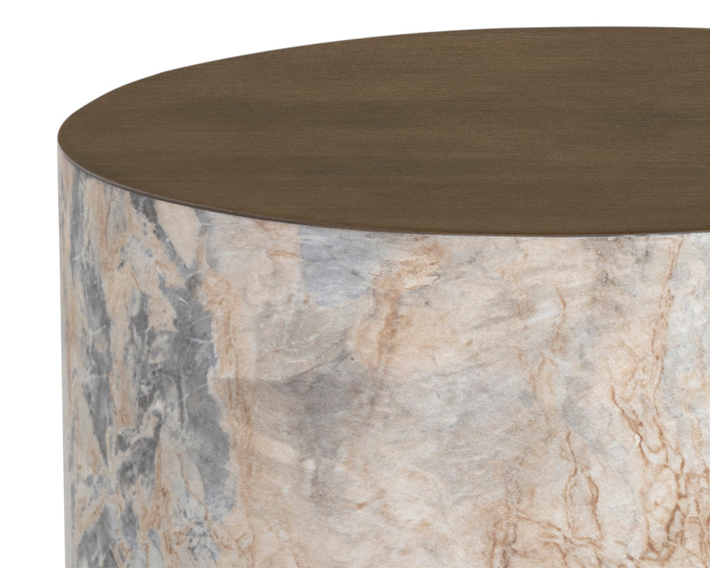 Diaz Outdoor Round End Table