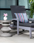 Athen End Table Contemporary Grey Concrete Outdoor Use