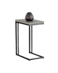 Sawyer Steel Framed Concrete Outdoor Rectangular End Table