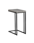 Sawyer Steel Framed Concrete Outdoor Rectangular End Table