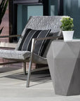 Constance Geometric Shaped Outdoor End Table