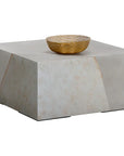 Kyson Coffee Table Silver Modern Concrete Design