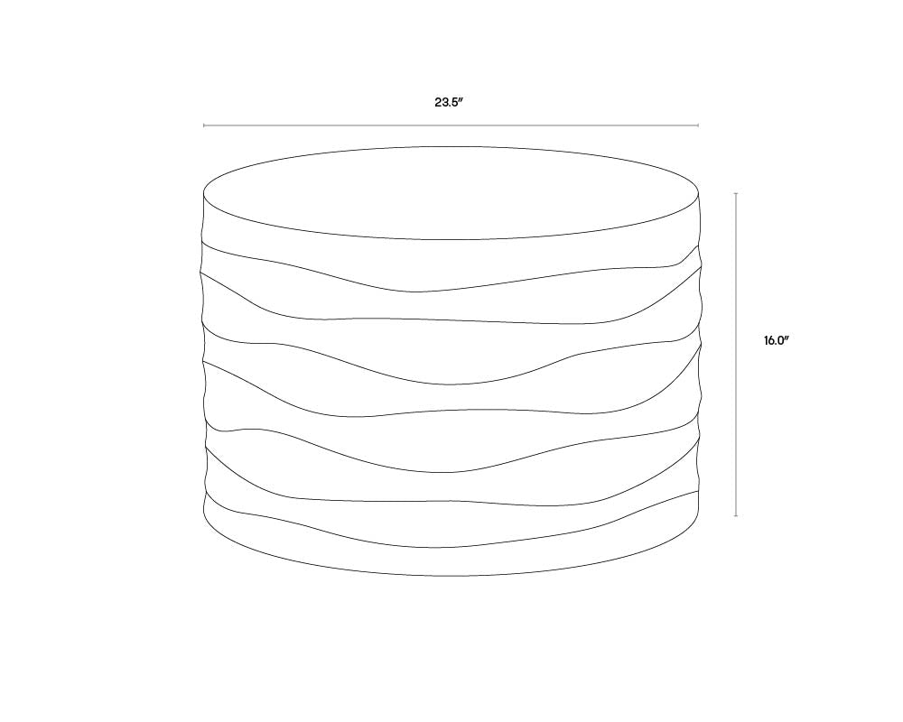 Corey Concrete Outdoor Round Coffee Table