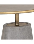 Kadin Concrete Based Steel Oval Side Table