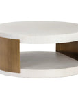 Cavette Coffee Table Concrete Top Brass Frame Modern