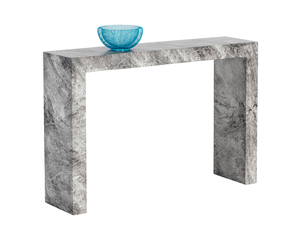 Axle Concrete Outdoor Rectangular Console Table