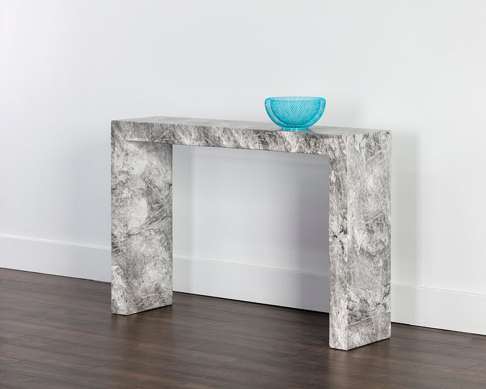 Axle Concrete Outdoor Rectangular Console Table