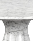 Shelburne Dining Table Marble Look White 47" Outdoor