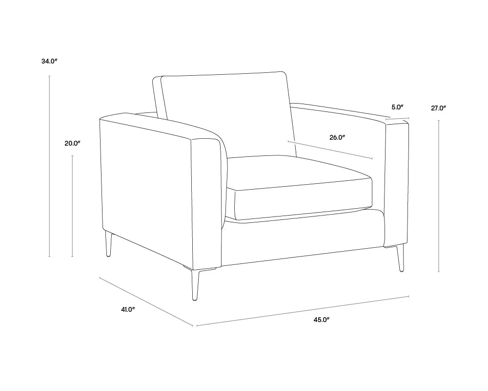 BYWARD Armchair Liv Wicker Modern Lounge Chair