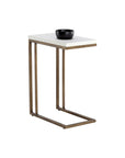 Sawyer Steel Framed Concrete Outdoor Rectangular End Table