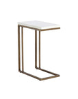 Sawyer Steel Framed Concrete Outdoor Rectangular End Table