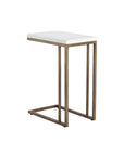 Sawyer Steel Framed Concrete Outdoor Rectangular End Table