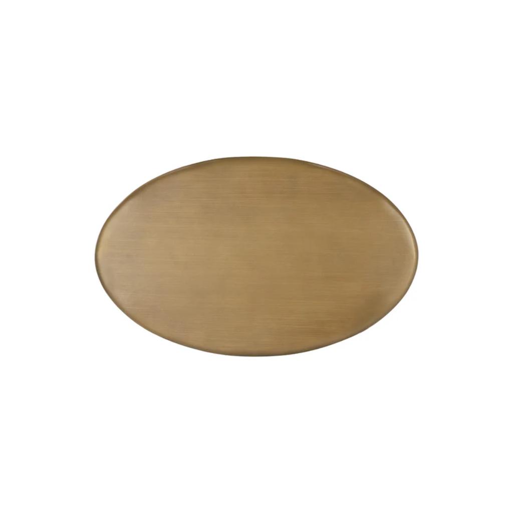 Kadin Concrete Based Steel Oval Side Table