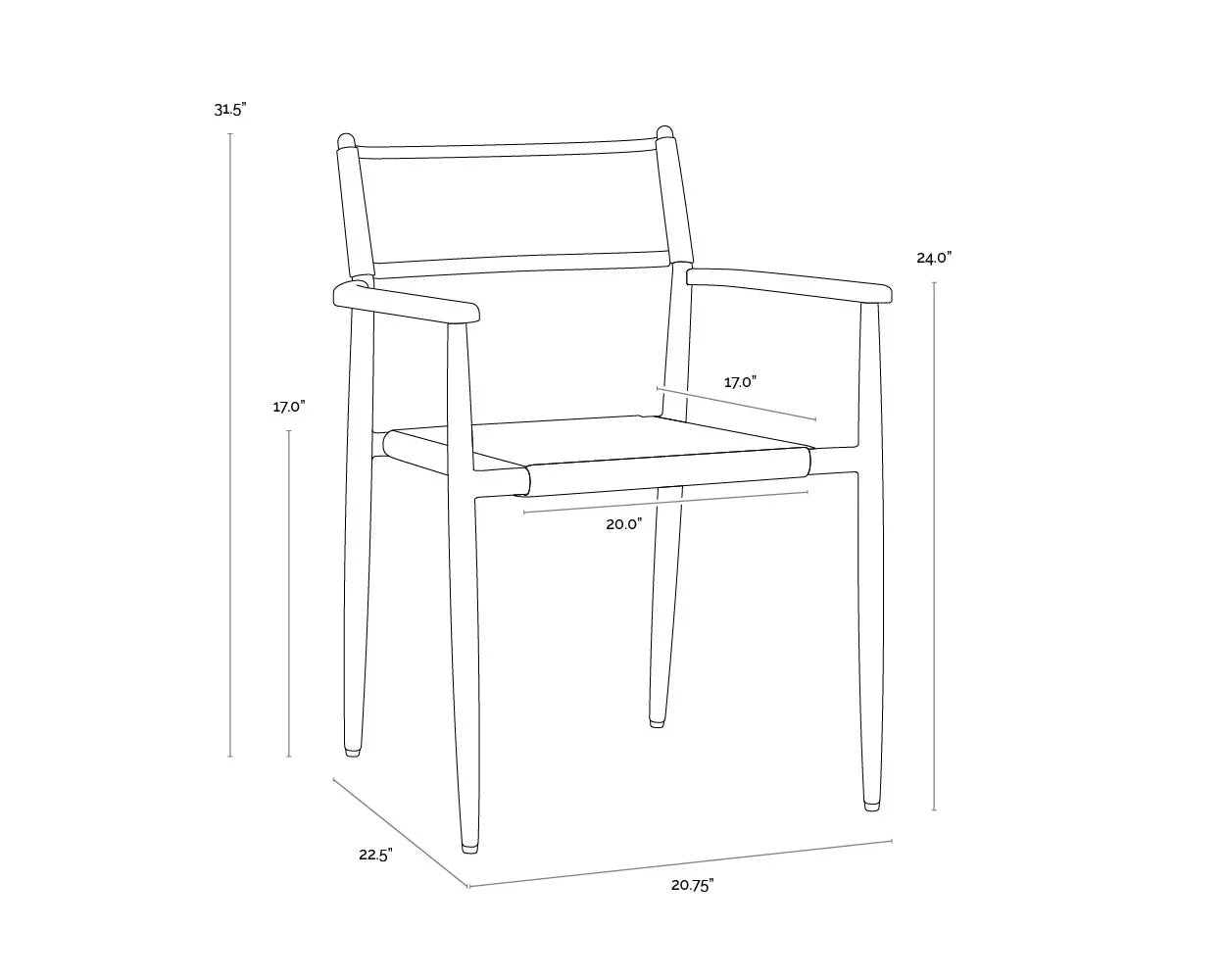 Kona Stackable Dining Armchair (Set of 2)