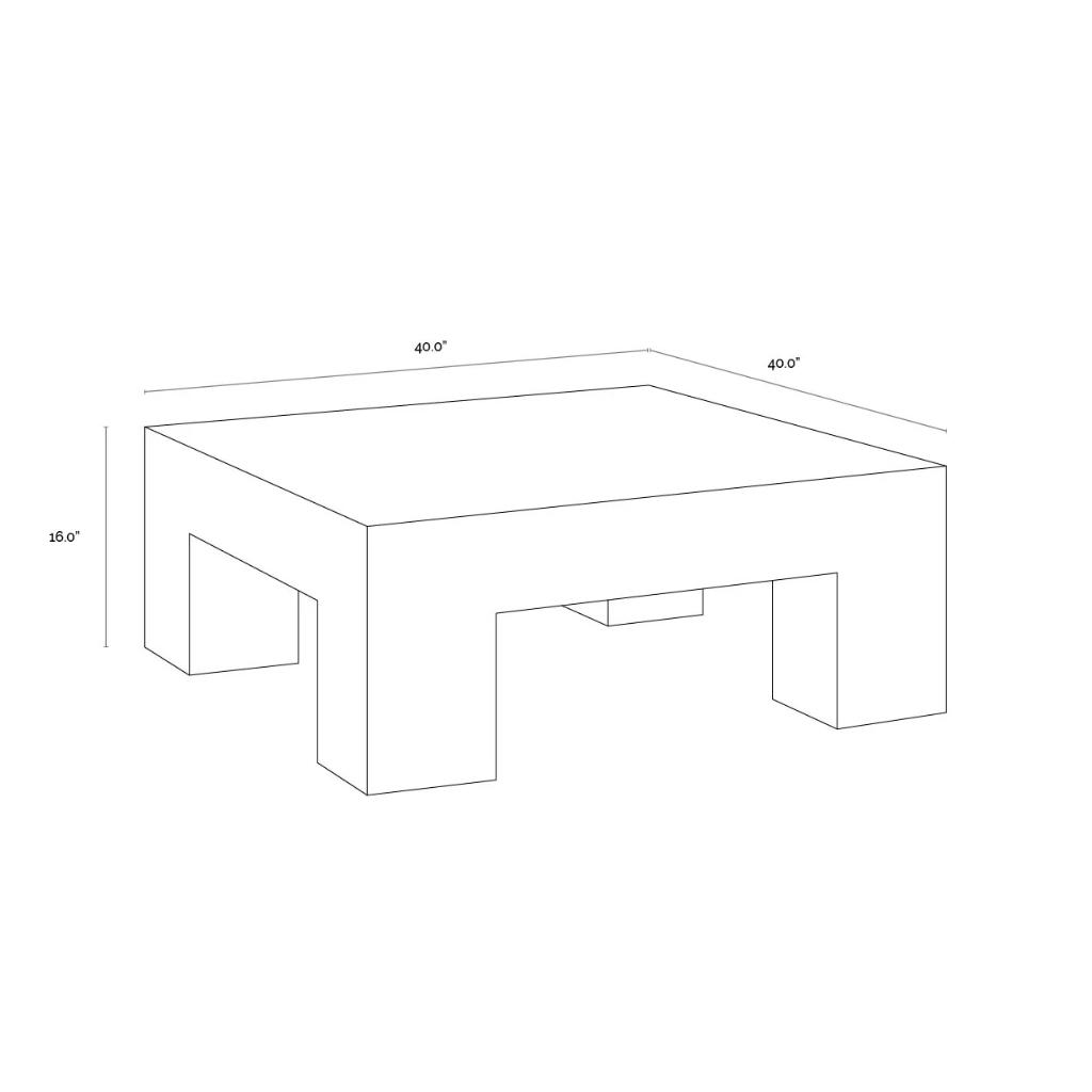 Renley Concrete Outdoor Square Coffee Table