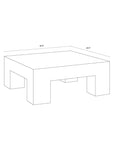 Renley Concrete Outdoor Square Coffee Table