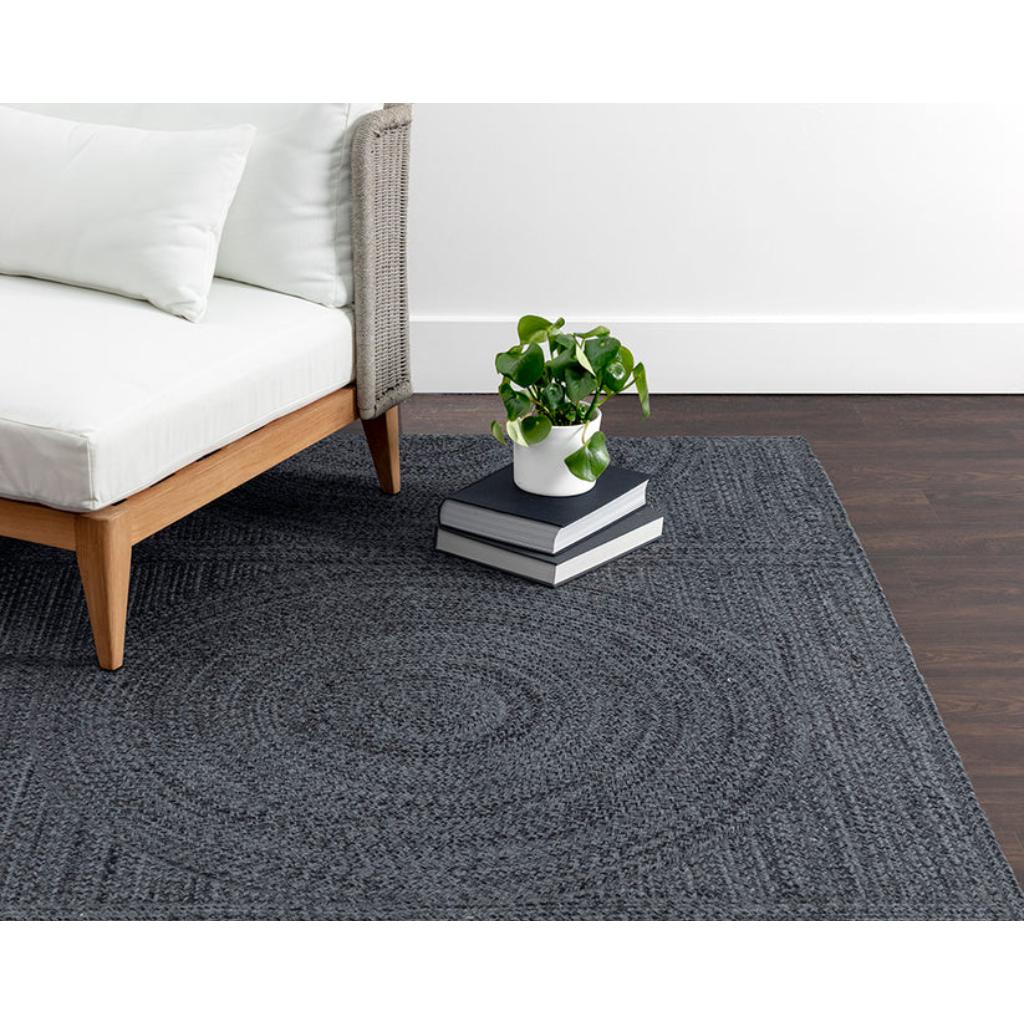 Gyre Hand-Woven Outdoor Slate Rug