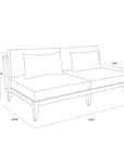 Ibiza Fabric Outdoor 2 Seater Sofa