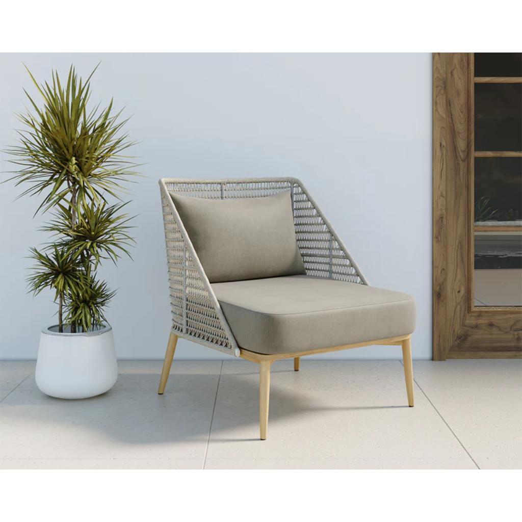 Andria Fabric Outdoor Lounge Chair