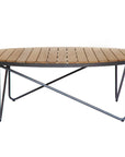 Rimini Coffee Table Modern Teak Wood And Aluminum