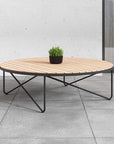 Rimini Coffee Table Modern Teak Wood And Aluminum