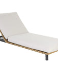 Geneve Cream Fabric Outdoor Lounger