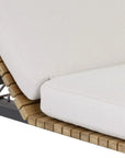 Geneve Cream Fabric Upholstered Outdoor Lounger