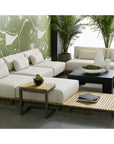 Geneve Cream Fabric Outdoor Modular Ottoman