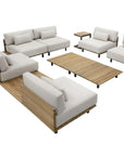 Geneve Cream Fabric Outdoor Modular Ottoman