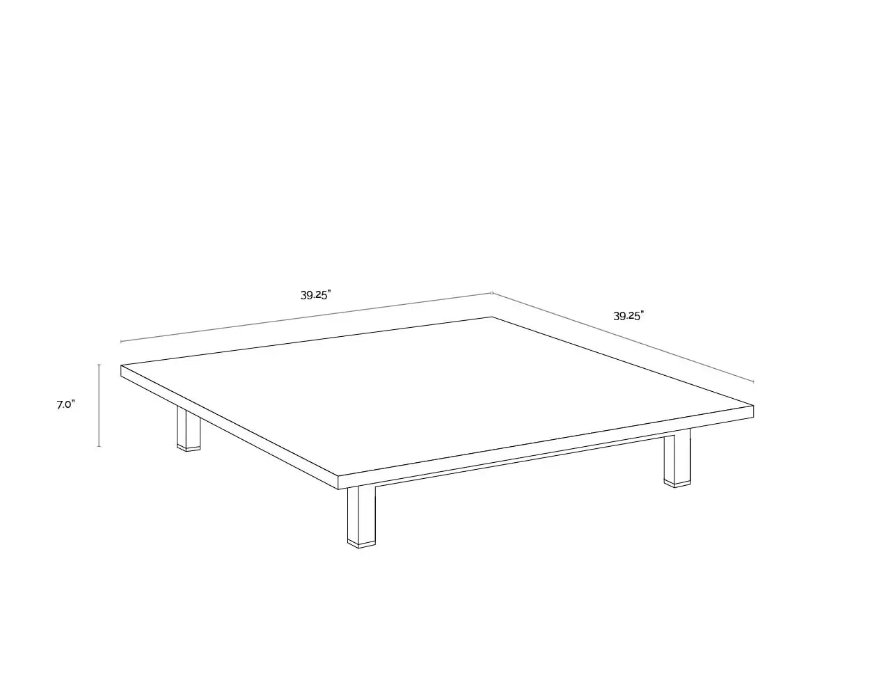 Geneve Aluminum Outdoor Coffee Table