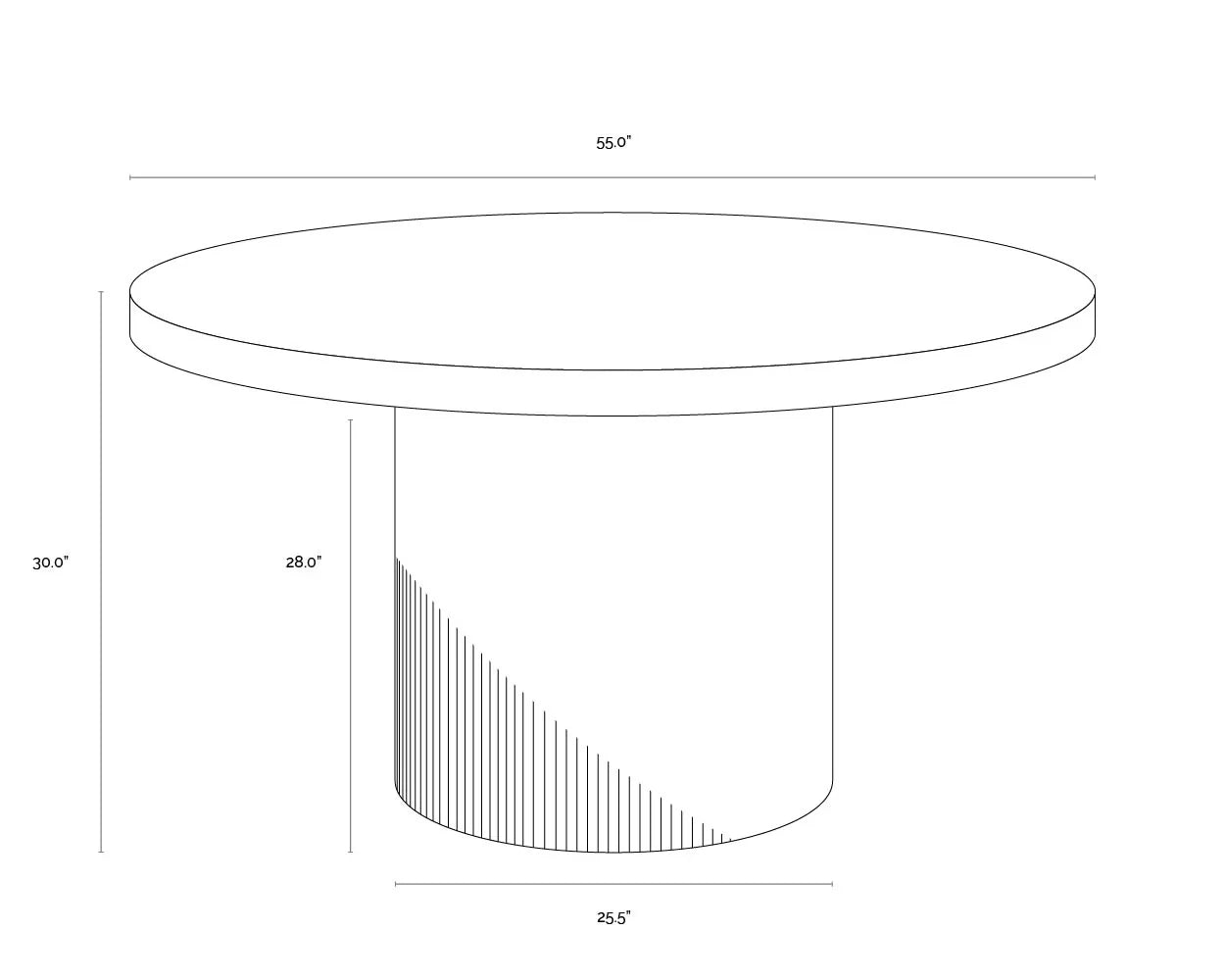 Nicolette Concrete Outdoor Round Dining Table