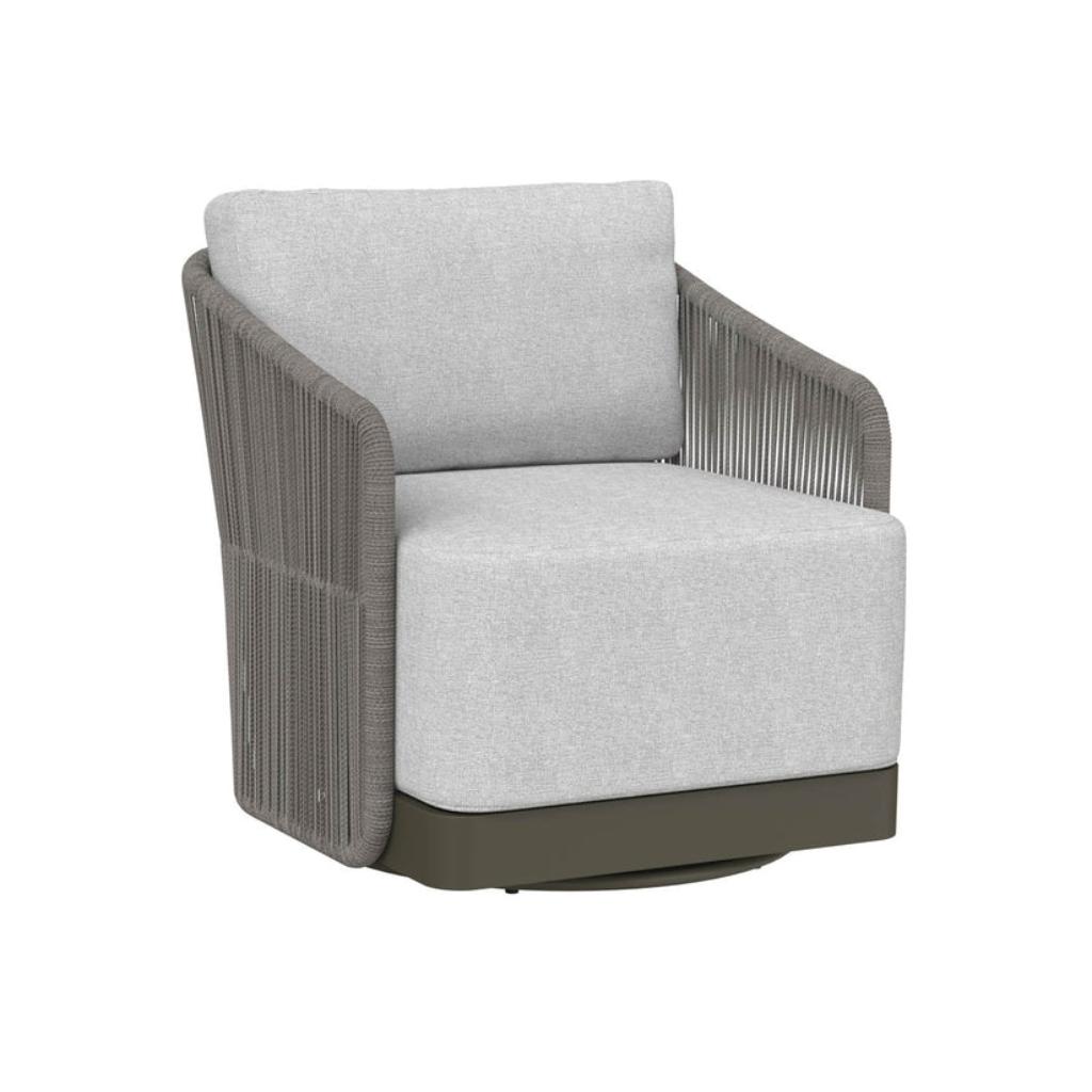 Allariz Fabric Outdoor Swivel Armchair