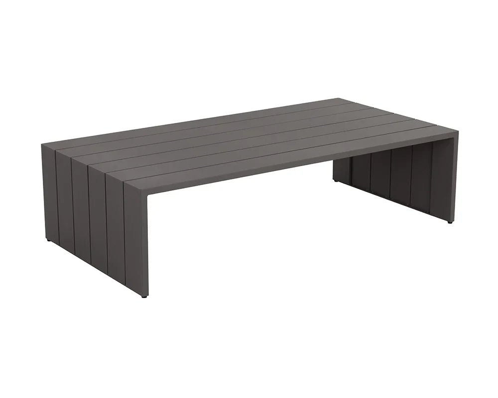 Verin Aluminum Outdoor Rectangular Coffee Table