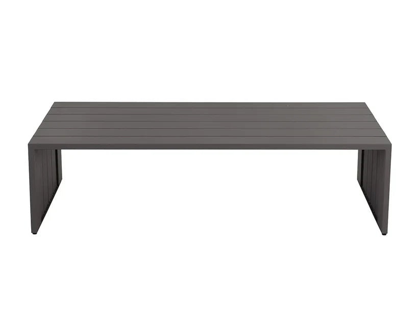 Verin Aluminum Outdoor Rectangular Coffee Table