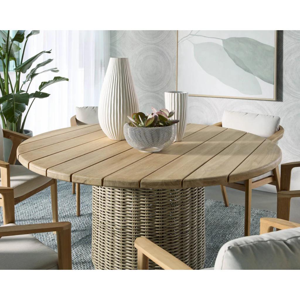 Riviera Natural Wood Outdoor Dining Table