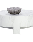 Mirella Coffee Table With White Marble Finish