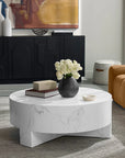 Mirella Coffee Table With White Marble Finish