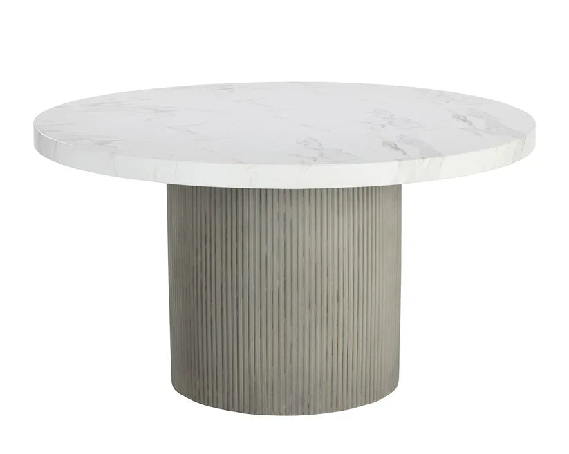 Nicolette Concrete Outdoor Round Dining Table