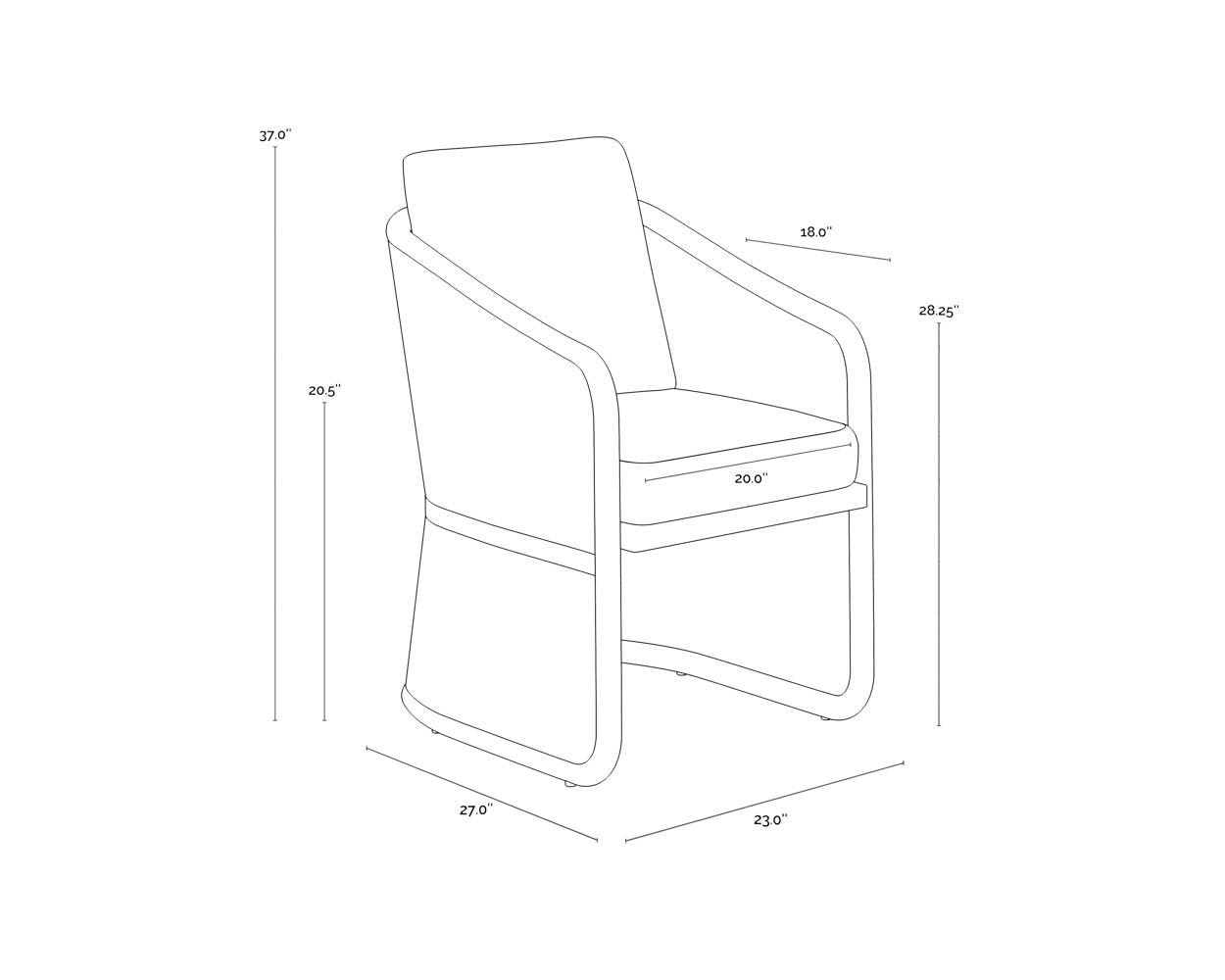 Allariz Fabric Outdoor Dining Armchair