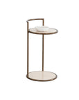 Parga Steel d Concrete Outdoor Round End Table