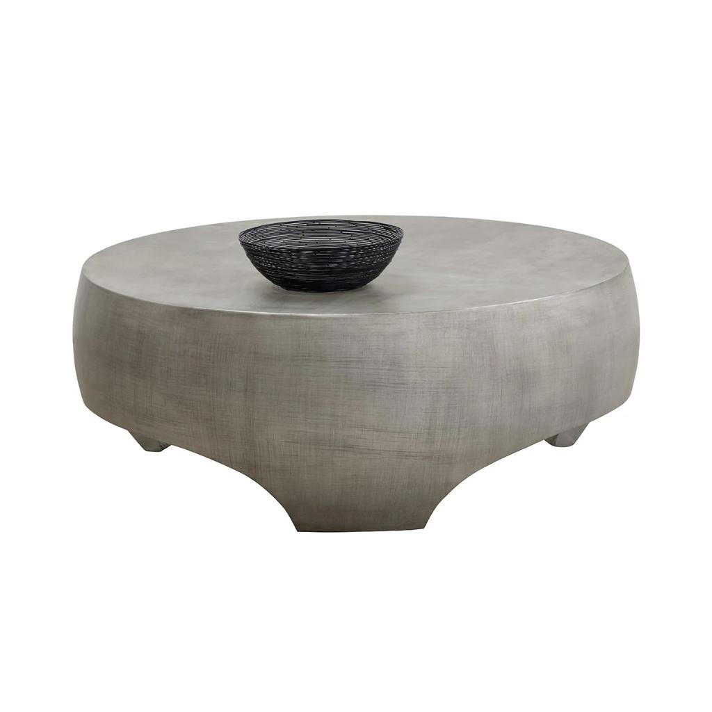 Tarsus Concrete Outdoor Round Coffee Table