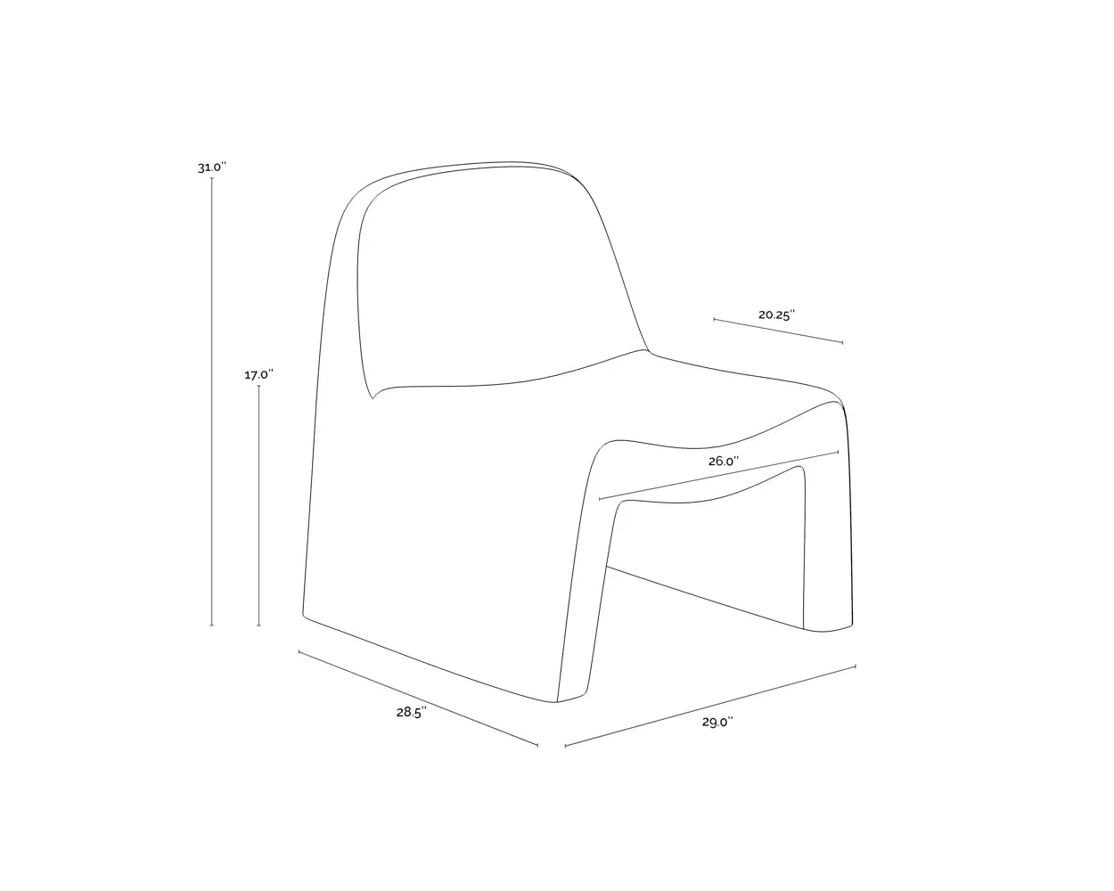 Kessel Lounge Chair Contemporary Cream Concrete Design