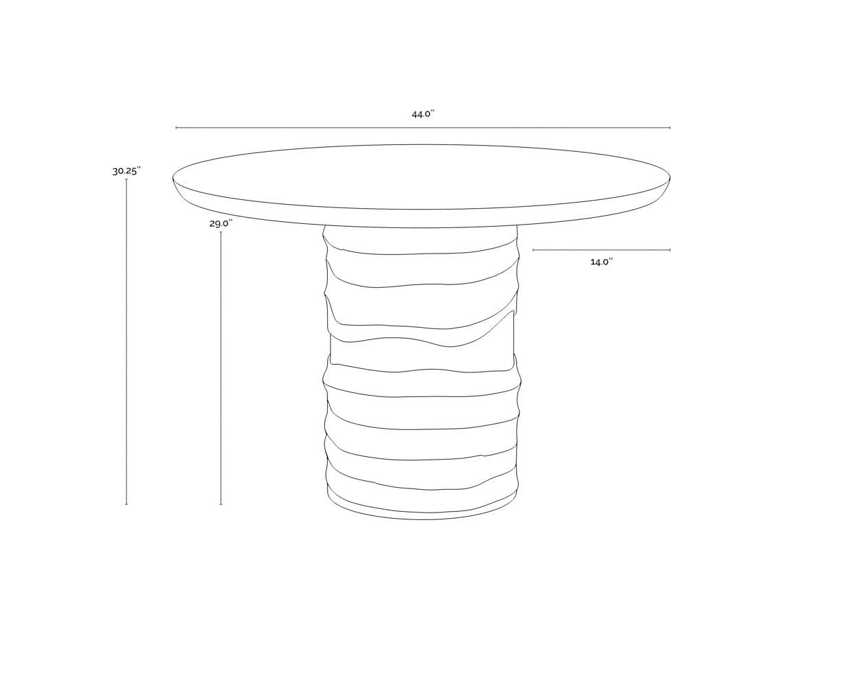 Alanya Concrete Outdoor Dining Table